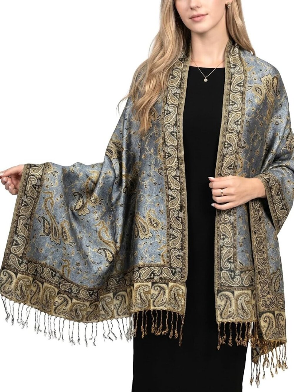 Reversible Paisley Pashmina Scarf - Exotic Shawl & Wrap for All Seasons